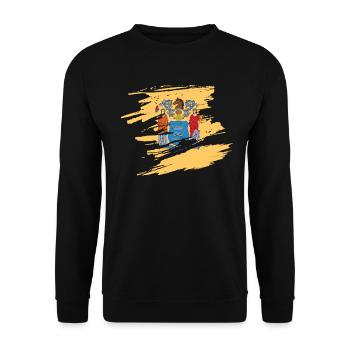 New Jersey Travel Gift - Unisex Sweatshirt - black - Front - Alina (178cm) & Michal (187cm)