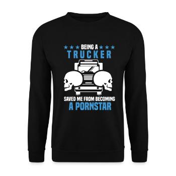 Truck Driver Motorists Motor vehicles - Unisex Sweatshirt - black - Front - Alina (178cm) & Michal (187cm)