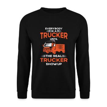 Truck Driver Motorists Motor vehicles - Unisex Sweatshirt - black - Front - Alina (178cm) & Michal (187cm)
