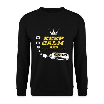 E-Zigarette E-Shisha Dampf Liquid - Unisex Pullover - Schwarz - Vorne - Alina (178cm) & Michal (187cm)