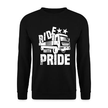 Truck Driver Motorists Motor vehicles - Unisex Sweatshirt - black - Front - Alina (178cm) & Michal (187cm)