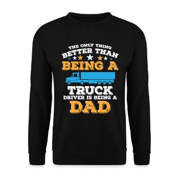 Truck Driver Motorists Motor vehicles - Unisex Sweatshirt - black - Front - Alina (178cm) & Michal (187cm)