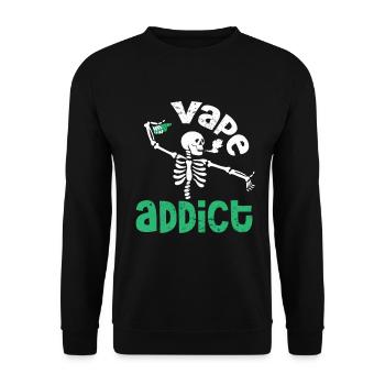 E-Zigarette E-Shisha Dampf Liquid - Unisex Pullover - Schwarz - Vorne - Alina (178cm) & Michal (187cm)