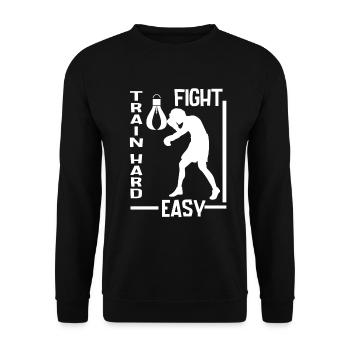 Boxe Boxer Gants de boxe Boxing Club de boxe Club de boxe - Sweat-shirt Unisexe - noir - Devant - Alina (178cm) & Michal (187cm)