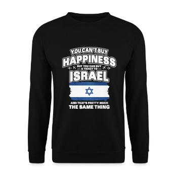 Israel - Unisex Sweatshirt - black - Front - Alina (178cm) & Michal (187cm)