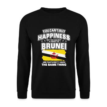 Brunei - Unisex Sweatshirt - black - Front - Alina (178cm) & Michal (187cm)