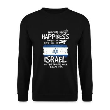 Israel - Unisex Sweatshirt - black - Front - Alina (178cm) & Michal (187cm)