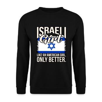 Israel Girl - Unisex Sweatshirt - black - Front - Alina (178cm) & Michal (187cm)