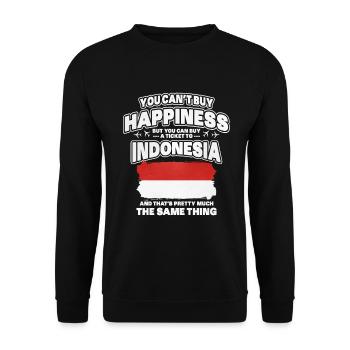 Indonesia - Unisex Sweatshirt - black - Front - Alina (178cm) & Michal (187cm)