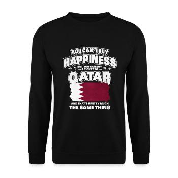 Katar - Unisex Pullover - Schwarz - Vorne - Alina (178cm) & Michal (187cm)