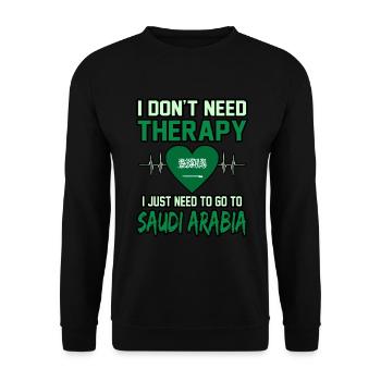 Saudi Arabia - Unisex Sweatshirt - black - Front - Alina (178cm) & Michal (187cm)