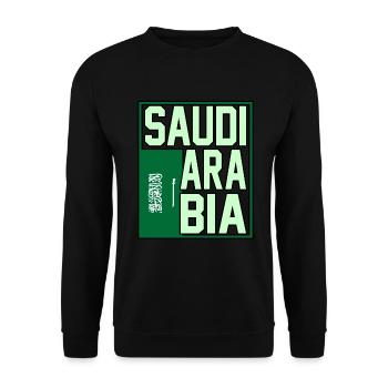 Saudi Arabia - Unisex Sweatshirt - black - Front - Alina (178cm) & Michal (187cm)