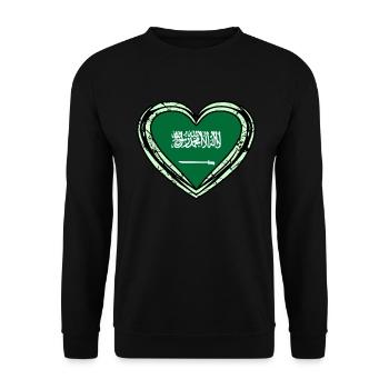 Saudi Arabia - Unisex Sweatshirt - black - Front - Alina (178cm) & Michal (187cm)