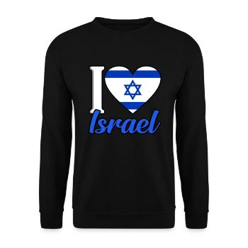 Israel - Unisex Pullover - Schwarz - Vorne - Alina (178cm) & Michal (187cm)
