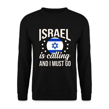 Israel - Unisex Sweatshirt - black - Front - Alina (178cm) & Michal (187cm)