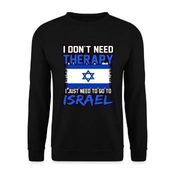 Israel - Unisex Sweatshirt - black - Front - Alina (178cm) & Michal (187cm)
