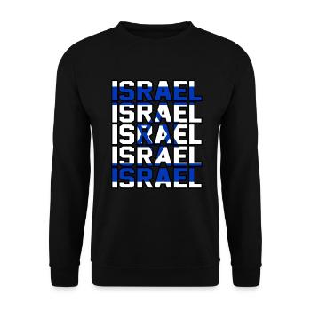 Israel - Unisex Sweatshirt - black - Front - Alina (178cm) & Michal (187cm)