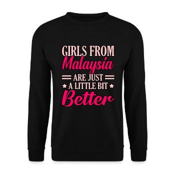 Malaisie - Sweat-shirt Unisexe - noir - Devant - Alina (178cm) & Michal (187cm)