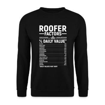 Bauarbeiter Dachdecker Geschenkidee - Unisex Pullover - Schwarz - Vorne - Alina (178cm) & Michal (187cm)