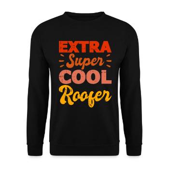 Bauarbeiter Dachdecker Geschenkidee - Unisex Pullover - Schwarz - Vorne - Alina (178cm) & Michal (187cm)
