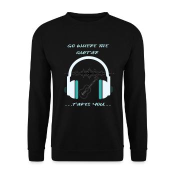 Guitare Électrique Guitariste Guitariste Musicien - Sweat-shirt Unisexe - noir - Devant - Alina (178cm) & Michal (187cm)