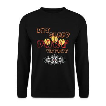 Dart Darts Dartboard Dartboard Throw Arrow - Unisex Sweatshirt - black - Front - Alina (178cm) & Michal (187cm)