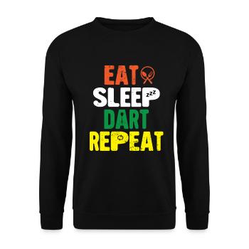 Dart Darts Dartboard Dartboard Throw Arrow - Unisex Sweatshirt - black - Front - Alina (178cm) & Michal (187cm)