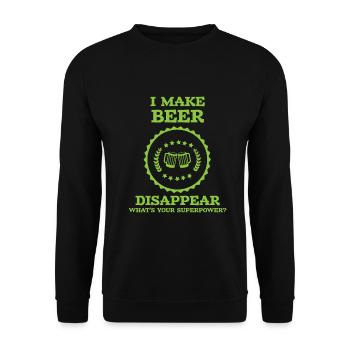 Bière Bière Bière Boire de la bière Alcohol Party - Sweat-shirt Unisexe - noir - Devant - Alina (178cm) & Michal (187cm)