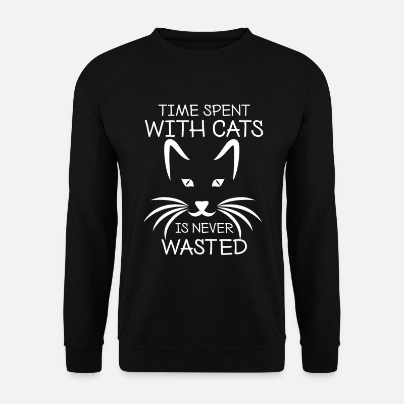 Katze Katzen Katzenliebhaber Haustier - Unisex Pullover - Schwarz