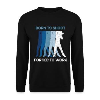 Photographer Photos Photo Cameraman Paparazzo - Unisex Sweatshirt - black - Front - Alina (178cm) & Michal (187cm)