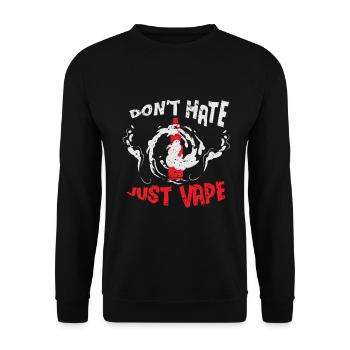 E-Zigaretten E-Shisha Rauchen Dampfen Liquid - Unisex Pullover - Schwarz - Vorne - Alina (178cm) & Michal (187cm)