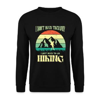 Climbing Climbers Mountains Climbing Wall Kletterdad - Unisex Sweatshirt - black - Front - Alina (178cm) & Michal (187cm)