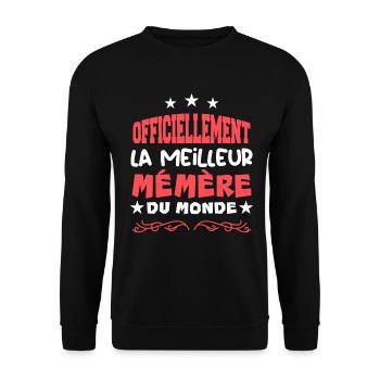 Officiellement Le Meilleur Mé Mère Du Monde - Sweat-shirt Unisexe - noir - Devant - Alina (178cm) & Michal (187cm)
