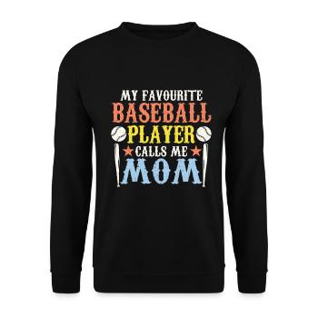 Baseball Baseball Bat Baseball Player - Unisex Sweatshirt - black - Front - Alina (178cm) & Michal (187cm)