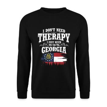 Georgia - Unisex Pullover - Schwarz - Vorne - Alina (178cm) & Michal (187cm)