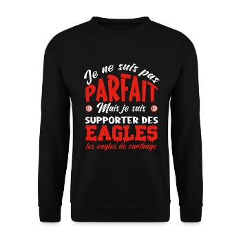 Tunisie Football | supporter de Tunisie foot - Sweat-shirt Unisexe - noir - Devant - Alina (178cm) & Michal (187cm)