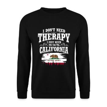 Californie - Sweat-shirt Unisexe - noir - Devant - Alina (178cm) & Michal (187cm)