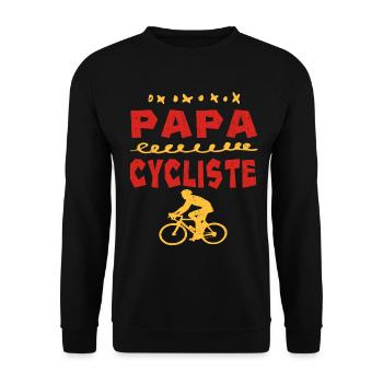 Papa Cycliste - Sweat-shirt Unisexe - noir - Devant - Alina (178cm) & Michal (187cm)