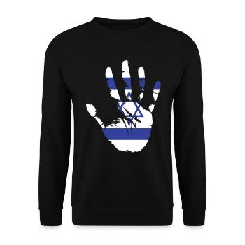 Israel - Unisex Sweatshirt - black - Front - Alina (178cm) & Michal (187cm)