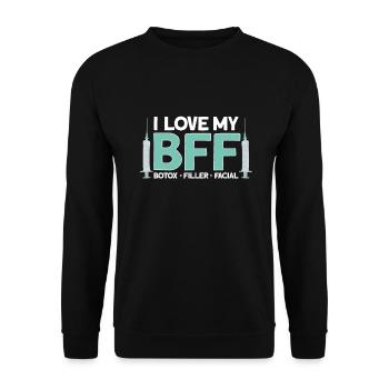 Botox - Unisex Pullover - Schwarz - Vorne - Alina (178cm) & Michal (187cm)