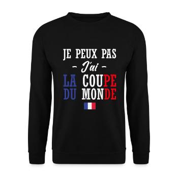 J'Peux Pas J'ai La Coup Du Monde - Sweat-shirt Unisexe - noir - Devant - Alina (178cm) & Michal (187cm)