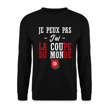 allez tunisie - Sweat-shirt Unisexe - noir - Devant - Alina (178cm) & Michal (187cm)