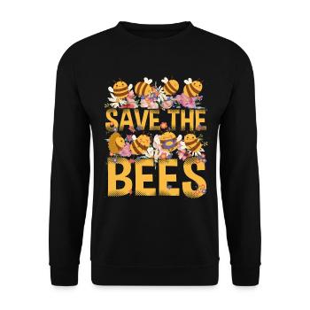 Save the Bees Beekeeper sweet bee and bees - Unisex Sweatshirt - black - Front - Alina (178cm) & Michal (187cm)