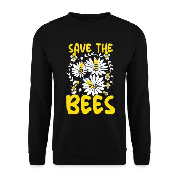 Save the Bees Beekeeper sweet bee and bees - Unisex Sweatshirt - black - Front - Alina (178cm) & Michal (187cm)