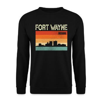 Fort Wayne Indiana - Unisex Sweatshirt - black - Front - Alina (178cm) & Michal (187cm)