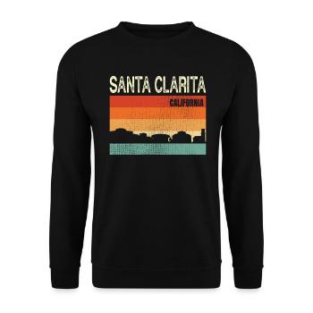 Santa Clarita California - Unisex Sweatshirt - black - Front - Alina (178cm) & Michal (187cm)