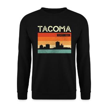 Tacoma Washington - Unisex Sweatshirt - black - Front - Alina (178cm) & Michal (187cm)