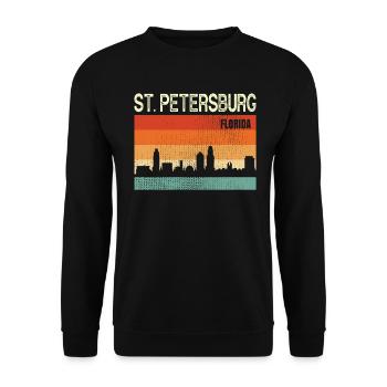 St Petersburg Floride - Sweat-shirt Unisexe - noir - Devant - Alina (178cm) & Michal (187cm)