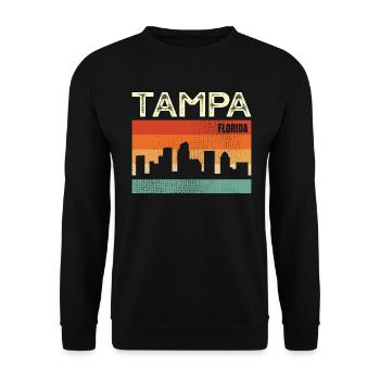 Tampa Florida - Unisex Pullover - Schwarz - Vorne - Alina (178cm) & Michal (187cm)