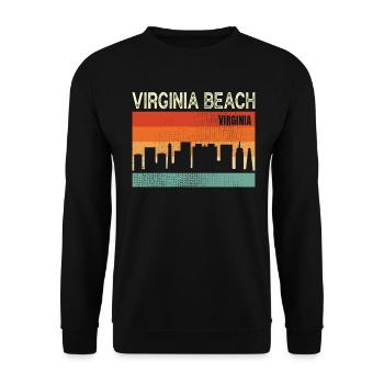 Virginia strand virginia - Unisex Pullover - Schwarz - Vorne - Alina (178cm) & Michal (187cm)